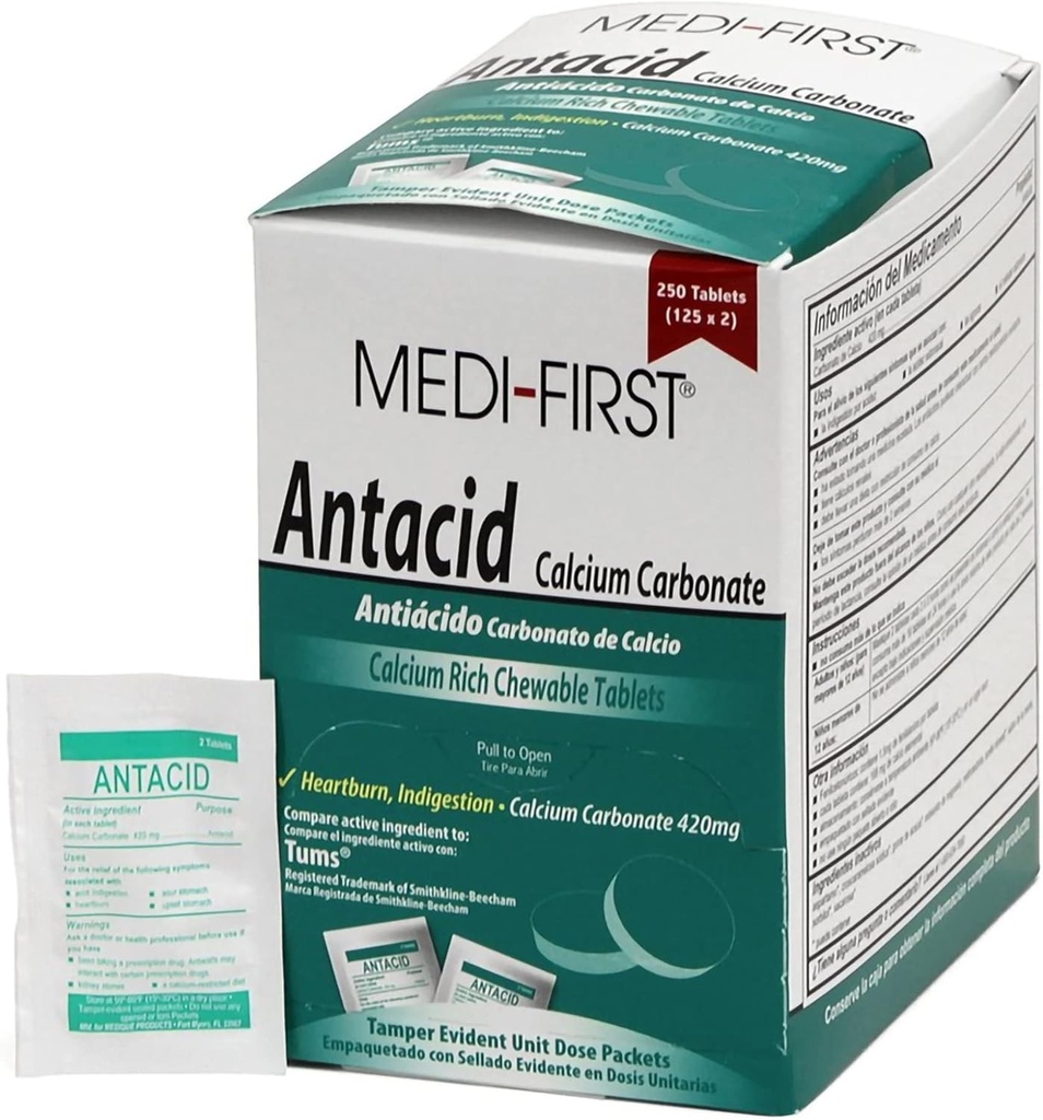 Medi-First Antacid Tablet, 250 Ctt