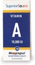 Superior Source Vitamin A 10. 000 IU - Συμπλήρωμα Οφθαλμικής Φροντίδας - Υποστηρίζει επίσης την Ανοσοποιητική, το Δέρμα και την Υγεία των Οστών - Μη- Γλουτένη & Χωρίς - 100 MicroLingual Tablets