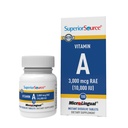Superior Source Vitamin A 10. 000 IU - Συμπλήρωμα Οφθαλμικής Φροντίδας - Υποστηρίζει επίσης την Ανοσοποιητική, το Δέρμα και την Υγεία των Οστών - Μη- Γλουτένη & Χωρίς - 100 MicroLingual Tablets