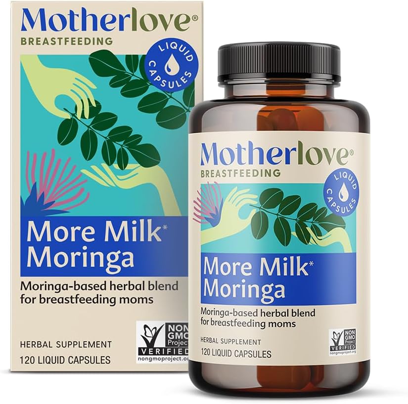 Annelove More Milk Moringa (120 Capsule Değer Boyutu) Meme Sütünü Desteklemek için Moringa-Based Lactation Supplement -Non-GMO, Organik Herbs, Vegan, Kosher