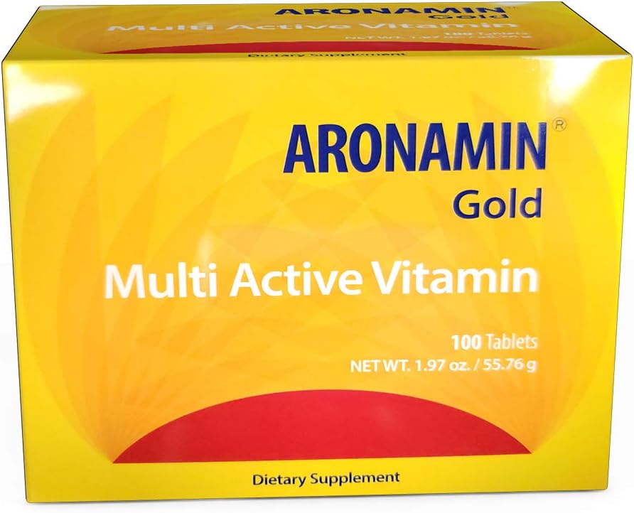 Active Vitamin Aronamin Gold - Καταπολέμηση της κόπωσης, δίνει ενέργεια, προωθεί την αιμοποίηση - 100 δισκία