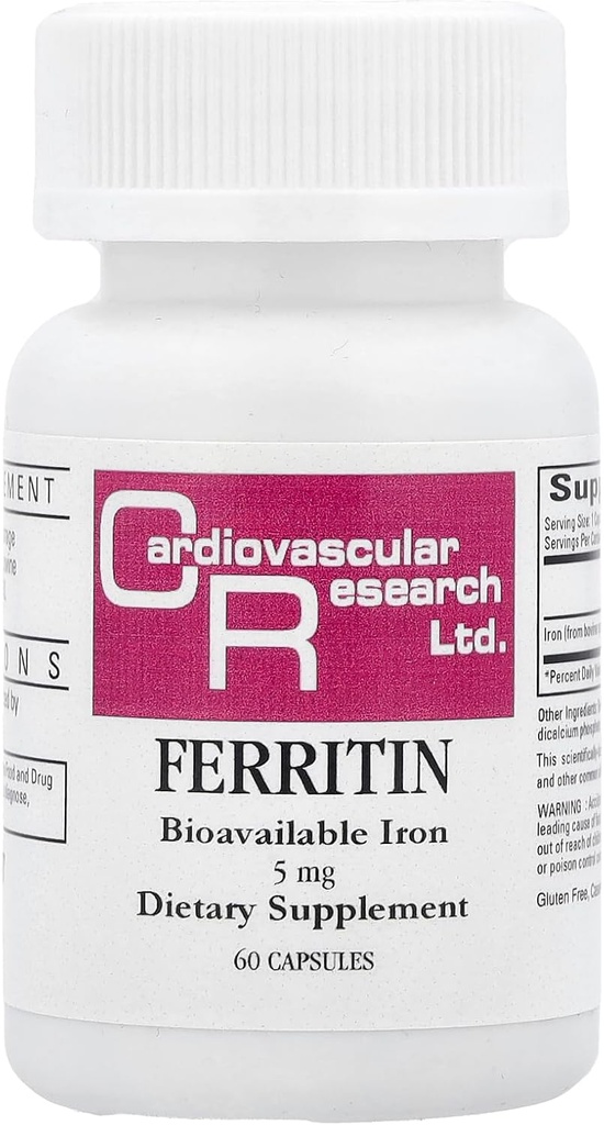Cardiovascular Araştırma Ferritin Capsules, 60 Kont