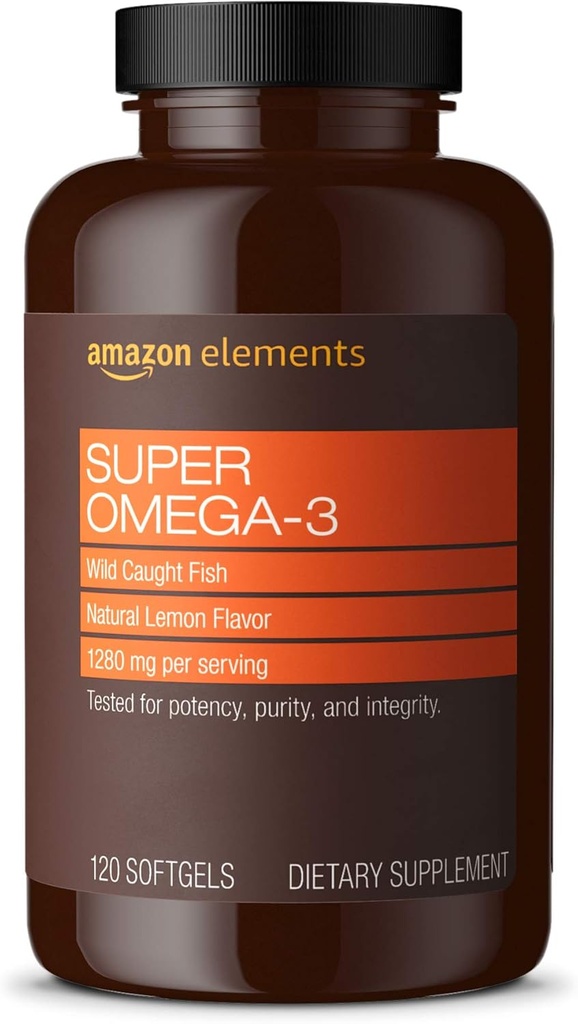Super Omega-3, EPA & DHA Omega-3 yağ asitleri (1280 mg, 2 Softgels), Doğal Limon Flavor, 120 (Kaplama değişebilir)