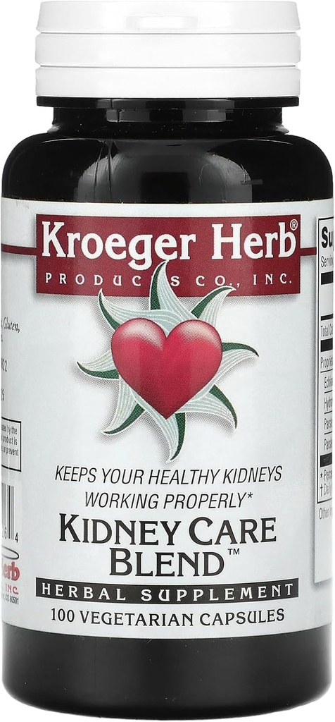 Kroeger Herb Kidney Care Mix Vegetarian Capsules, 100 Count