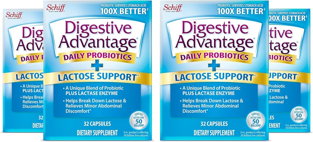 Digestive Avantaj Lactose Savunması - Saçma üzgünlüğe karşı savunmak için aşağı incelose, 32 Capsules (Görünen 5)