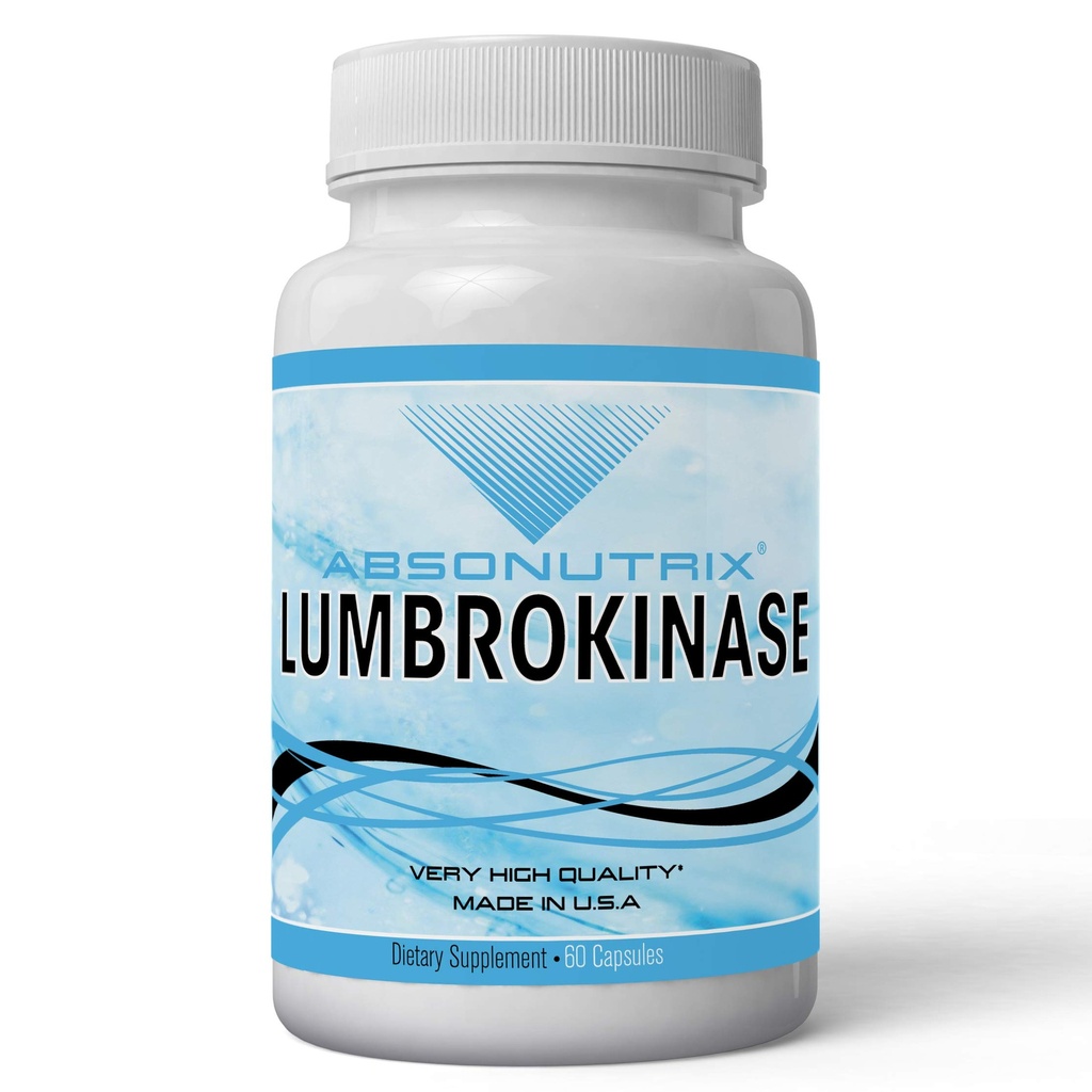 Absonutrix Lumbrokinase 40 mg 60 κάψουλες λαχανικών υποστηρίζει υγιή καρδιά Όλα τα φυσικά Made in USA