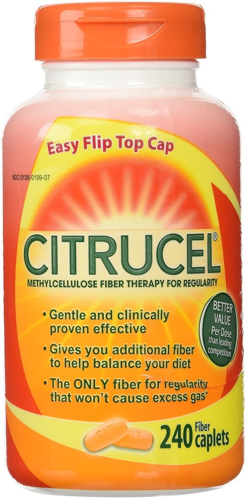 Düzenlilık 500 mg için Citrucel Fiber Terapi - 240 Caplets
