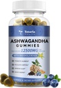 Totaria Sugar Free Ashwagandha Filled Gummies w/Vitamin D3, Μαγνήσιο Γλυκινικό, Rhodiola, Ultra Strength Ashwa Root Supplements for Women & Wen, for Relaxation, Energy, Cortisol Gummies