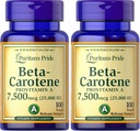 Puritan's Pride Beta Carotene for Immune and Eye Health to Support a Health Immune System 100 Softgels (Pack of 2)