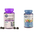 Life Organics Elderberry Gummies for Yetişkinler & Çocuklar - Immune Support Supplement with Organic Fruit & Organics Men's Gummy Vitamins Multi Berry, 120 Kont