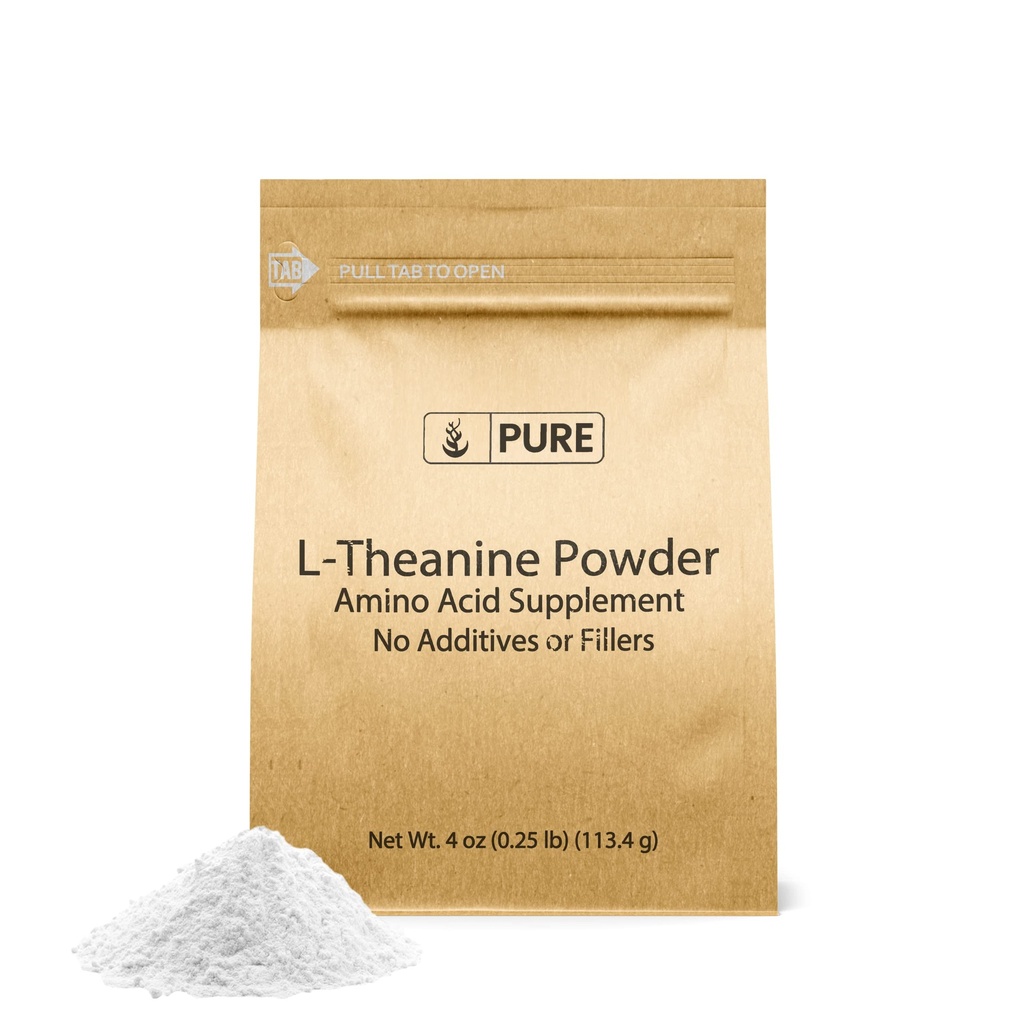 PURE ORIGINAL INGREDIENTS L-Theanine (4 oz) Amino Asit Supplement, Hayır Katkıları veya Girers