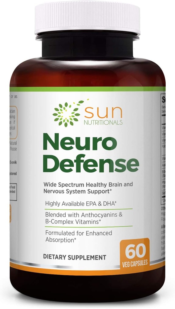 Omega-3 Fatty Acids & DHA, Anthocyanins from Bilberry Extract, B-Complex Vitamins, C & D3, Phosphatidylcholine, 60 VCaps, Non-GMO, Gluten Free