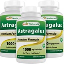 En İyi Doğals Astragalus Capsule, 1000 mg, 120 Kont (Pack of 3)