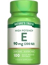 Doğanın Gerçek Vitamini E Softgels | 200 IU | 100 Softgels | Non-GMO & Gluten Free Supplement
