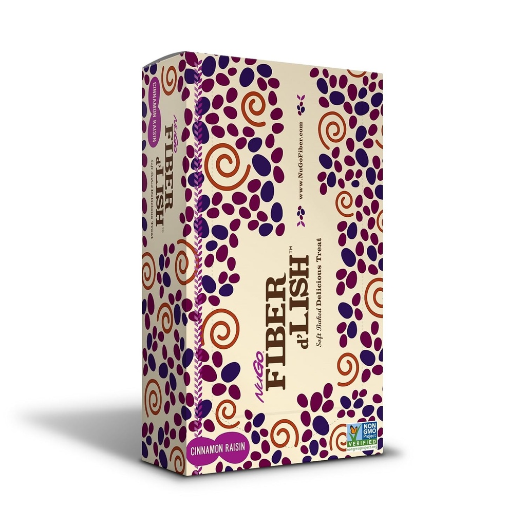 NuGO Fiber d'Lish Cinnamon Raisin, 12g High Fiber, Vegan, 150 θερμίδες, 1.6 ουγγιά, 16 Count(Pack of 1)