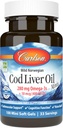 Carlson - Cod Liver Oil Minis, 280 mg Omega-3s + Vitamins A & D3, Kalp Desteği ve Bilişsel Fonksiyonlar, Vizyon Sağlık, 100 Mini Yumuşakgels