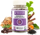 Ενίσχυση & Spices Memory Booster και Focus συμπλήρωμα με Ginkgo Biloba και 22 Super Συστατικά, Plant-based συμπλήρωμα εγκεφάλου για τη μνήμη, την σαφήνεια και την εγρήγορση, 1000mg, 60 κάψουλες