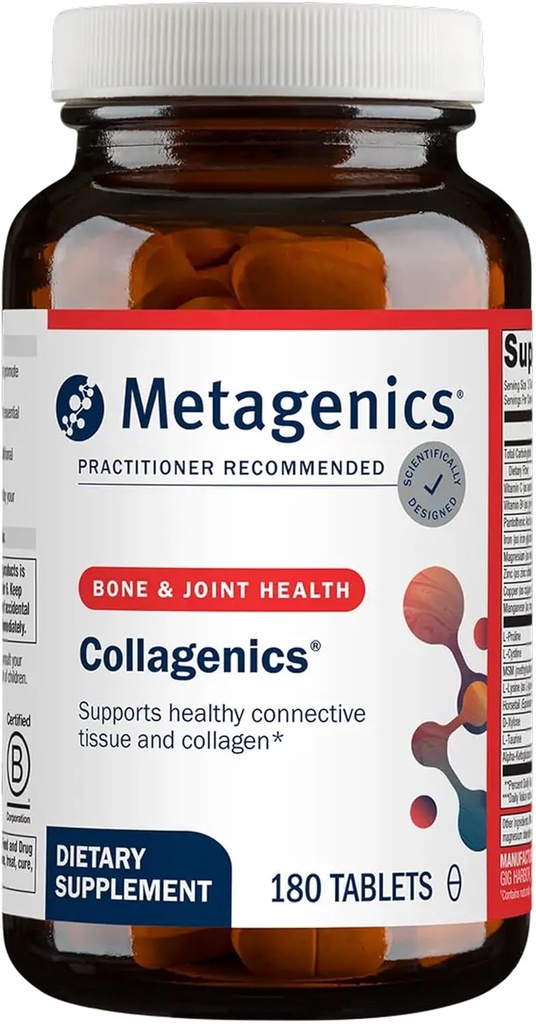 Metagenics Collagenics Nutritional Supplement Support for Connective Tound and Collagen Tablet - 180 Kont