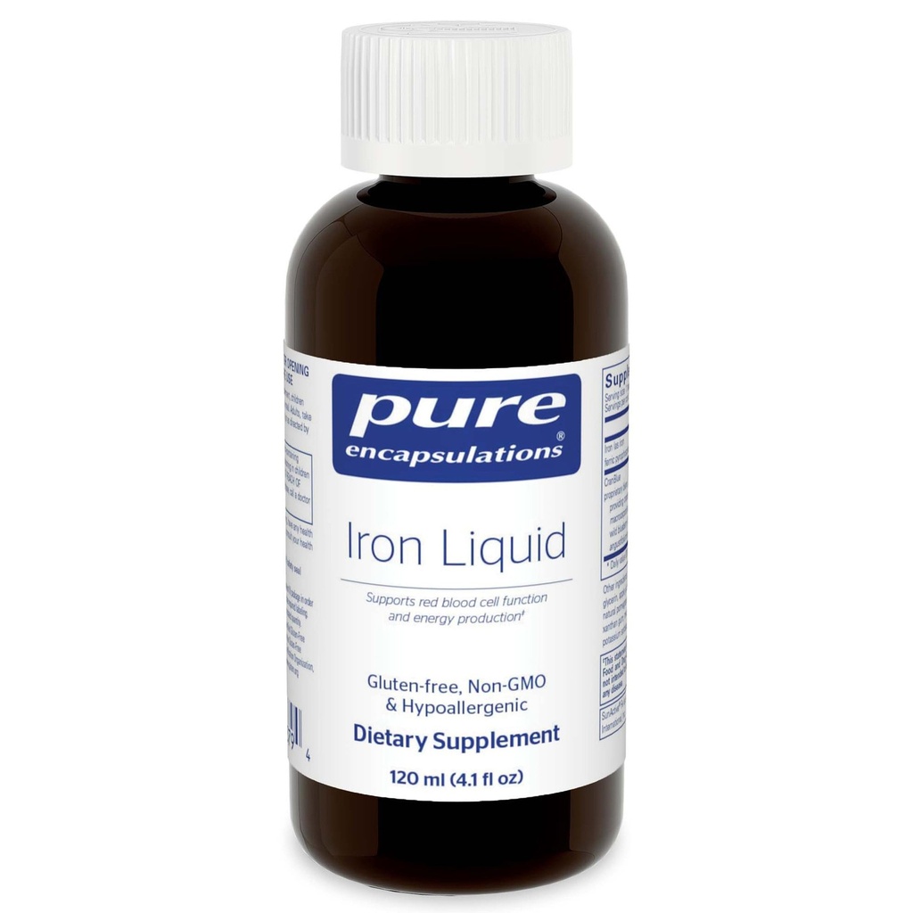 Pure Encapsulations Iron Liquid | Hipoallergenic Supplement Supports Hemoglobin ve Myoglobin Function | 4.1 fl. oz.