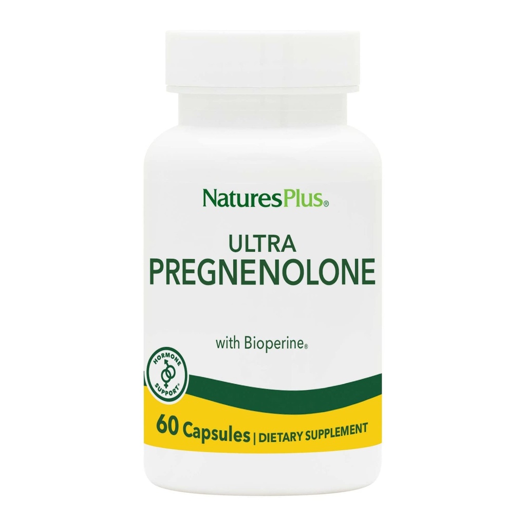 NaturesPlus Ultra Pregnenolone - 60 Κάψουλες - Προάγει τη συνολική ευεξία, ανοσοποιητική υποστήριξη και γνωστική λειτουργία - 60 Υπηρεσίες