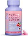 UniVitaSion Vaginal Probiyotiks for Women pH Balance, Lactobacillus Prebiyotik Kompleksi, Cranberry Extract, D-Mannose for protect Vaginal Health Flora, Vaginal Odor Control - 30 Milyar CFU, 60 Capsules