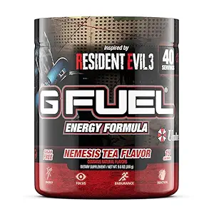 G Fuel Celeste Strawberry Energy Drink Powder, Pre Educate Caffeine Mix for Gaming, Sugar Free Focus Amino, Βιταμίνη + Αντιοξειδωτικά, 9,8oz (Celeste Strawberry, 40 Servings)