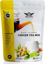 Ginger Lemon Herbal Tea Toz – Licorice, Turmeric, Decaf Green Tea, C - Caffeine-Free, Vegan, Gut-Friendly Detox Çay - 50 Hizmet