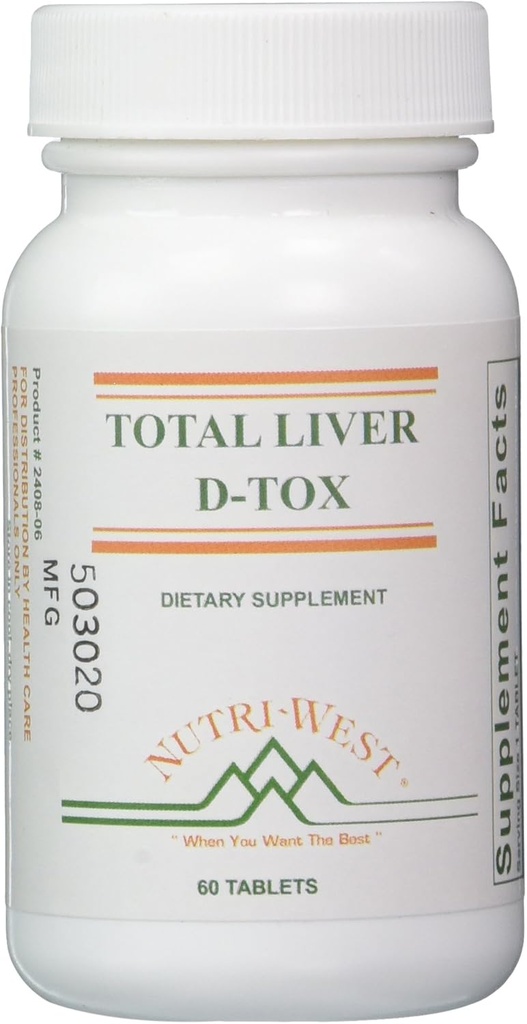Nutri-West Total Liver D-Tox - 60 Tablet, Beyaz