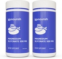 UpNourish Chelated Magnesium Glycinate 500mg Κάψουλες - Χηλικό μαγνήσιο για υψηλή απορρόφηση - Pure Magnesium Supplement for Calm, Leg Cramps, Muscle Relaxation 480 Κάψουλες