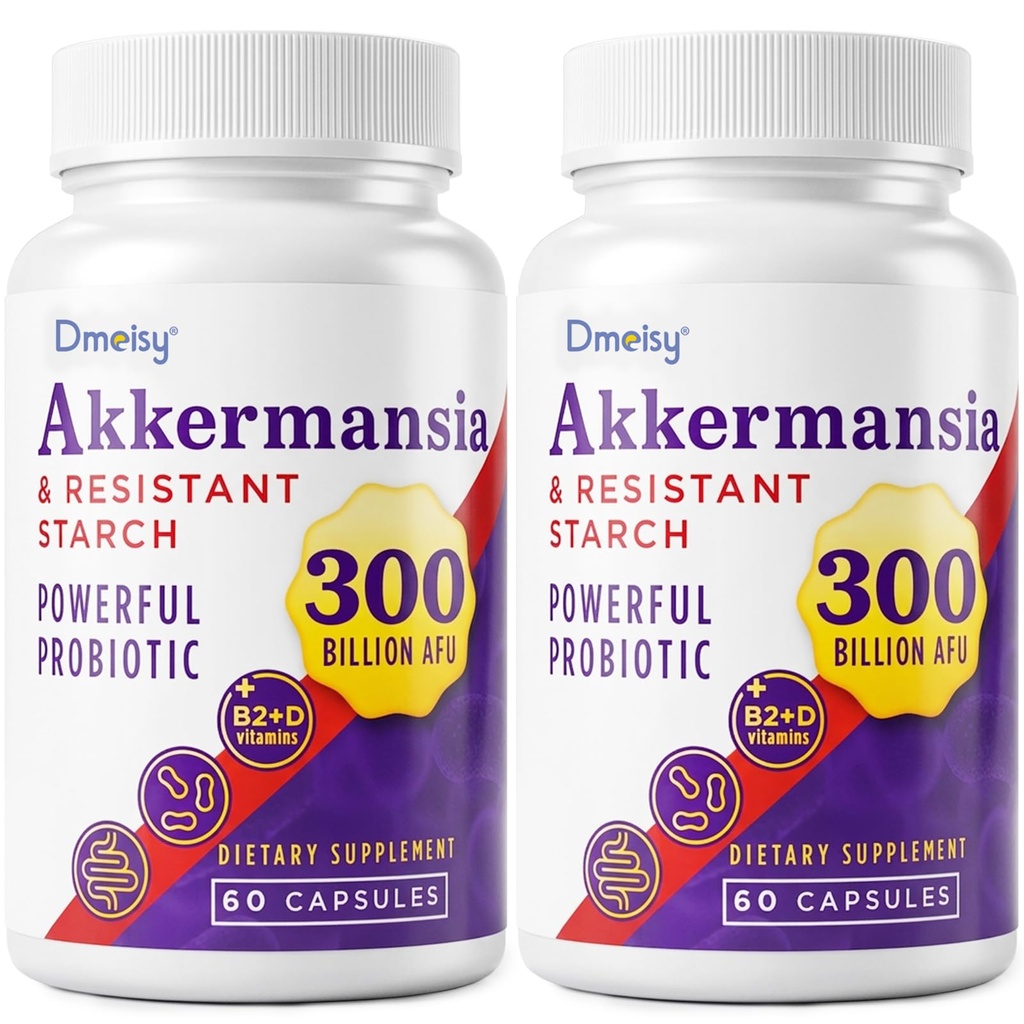GLP-1 Supplement - 300 Milyar AFU Akkermansia Muciniphila, Akkermansia GLP-1, Digestive, Gut, Immunity, Advanceds Gut Lining Function & Intestinal Walls, 120