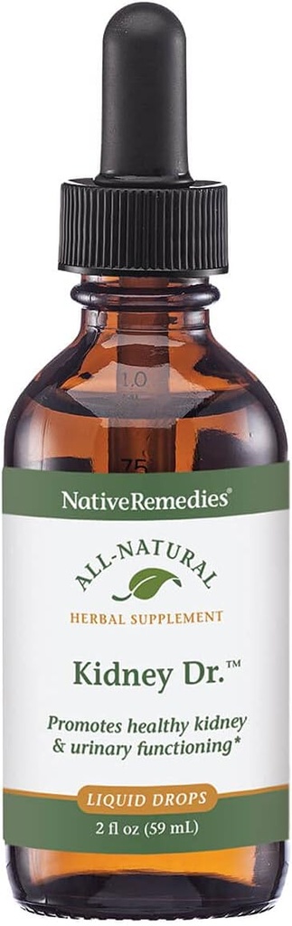 Native Remedies Kidney Dr. - Όλα τα φυσικά συμπλήρωμα βοτάνων για την υγεία νεφρών και ουροποιητικών συστημάτων - 59 mL