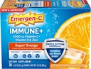 Emergen-C Immune+ Triple Action Immune Support Powder, BetaVia (R), 1000mg Βιταμίνη C, Β Βιταμίνες, Βιταμίνη D και Αντιοξειδωτικά, Super Orange, Επιστροφή στα Απαραίτητα του Σχολείου – 30 Count