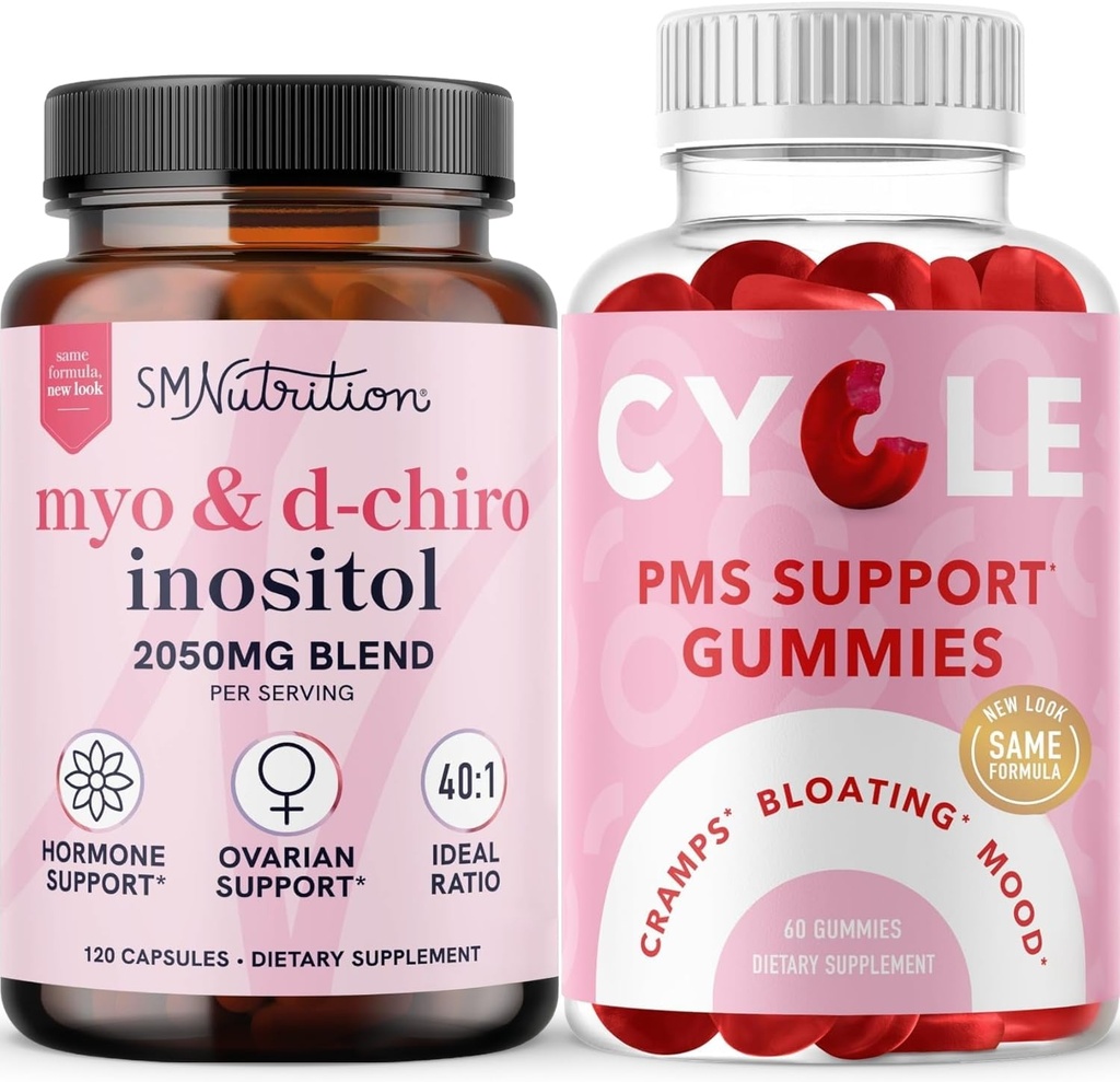 SMNutrition PMS Υποστήριξη Gummies & Myo-Inositol & D-Chiro Inositol 