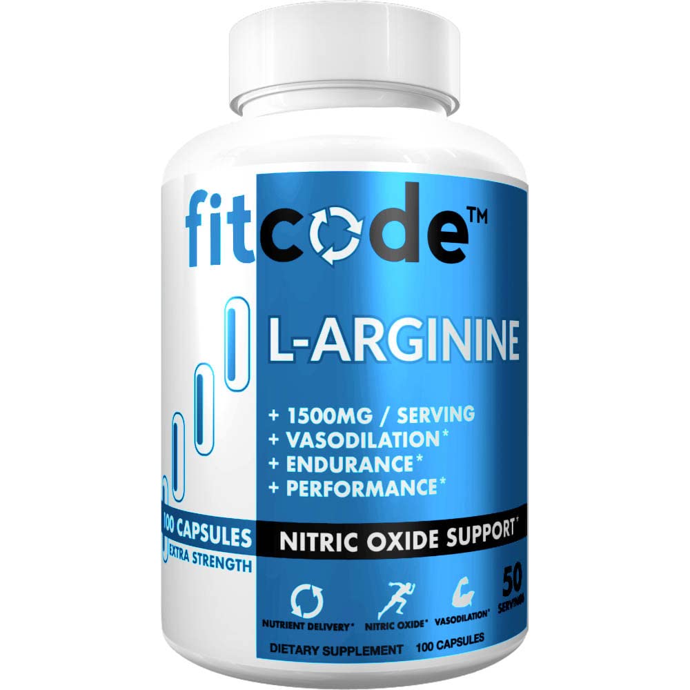 Adaptcode Pure Extra Strength L-Arginine HCl 1500 mg, Nitrik Oksit Vascularity, Pumps, Endurance, Performans, Kas Büyüme, Enerji, Güçlü N.O. Kas Pump Capsules (50 Hizmet)