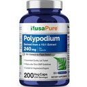 NusaPure Polypodium Leucotomos 10:1 Extract, 240 mg Ισοδύναμο με 2400mg 200 κάψουλες Veggie (χορτοφαγικά, μη ΓΤΟ, Vegan)