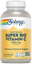 SOLARAY Super Bio Buffered Vitamin C 1000 mg, Two-Stage, Timed Release C with Bioflavonoids, Immune Support Supplement - High Abxia, Vegan, 60 Day Garanti, 180 Hizmet, 360 VegCaps 180
