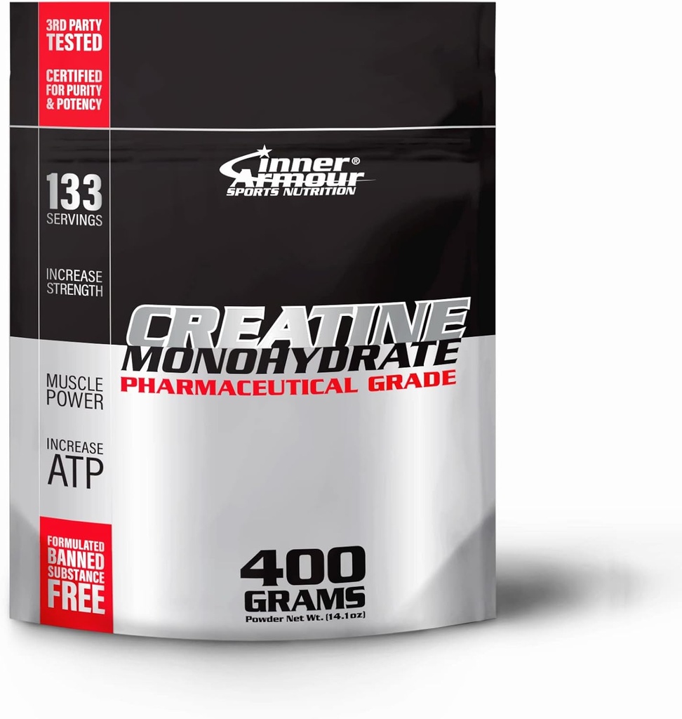 Micronized Creatine Monohydrate Powder - Increase Muscle Strength & Endurance - Fast Dissolving, Flavor-Free, Vegan Fitness Supplement, Keto Friendly - 400 gr or 133 Servings
