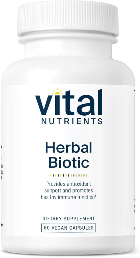 Vital Nutrients Herbal Biotic | Herbal Immune Support Supplement | Antioxy Support Sağlıklı Immune System | Gluten, Süt, Soy Free | Non-GMO | 60 Capsules