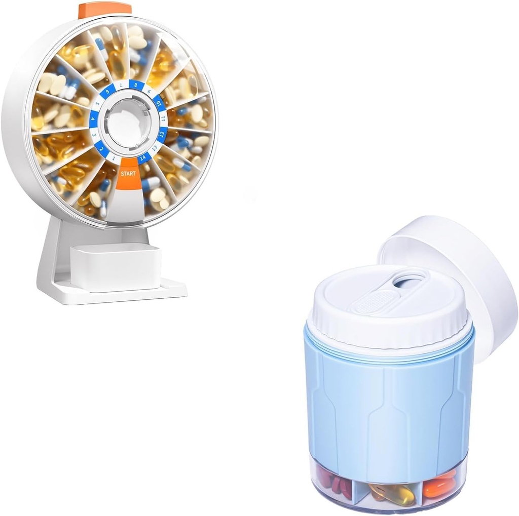 Daviky Pill Dispenser καθημερινά, Μεγάλος Διοργανωτής Χάπια, Διοργανωτής μπουκάλι