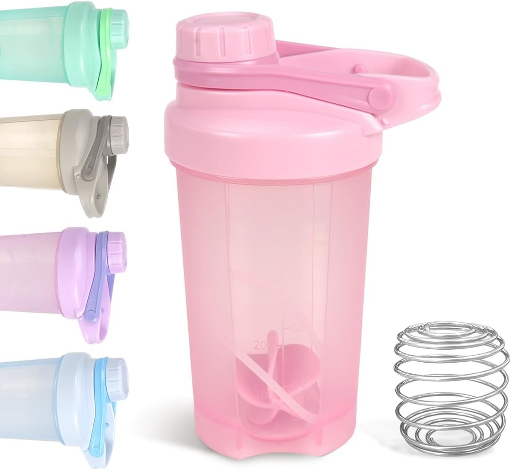 D.Y.A 16oz Shaker Şişe,Leakpre Sports Shaker Cups for Protein Shakes,Shaker Şişe Pre Workout and Travel To Go,BPA Free & Easy Clean Protein Shaker Şişe,Pink