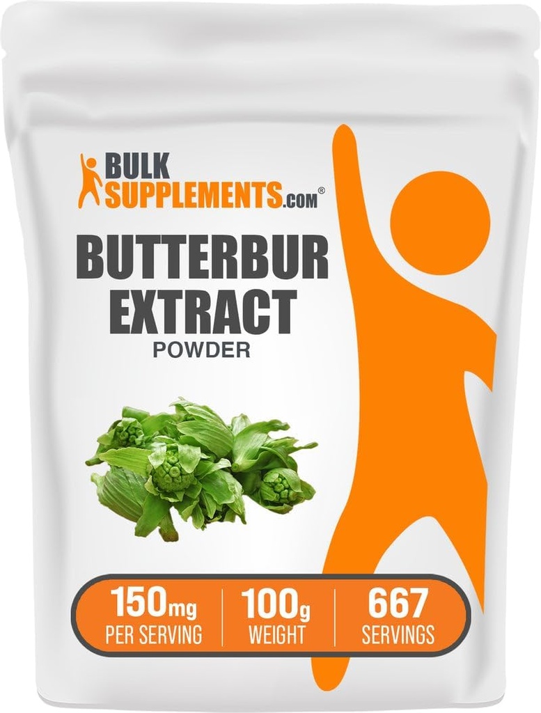 BulkSupplements.com Butterbur Extract Toz - Butterbur Supplements, Antioksis Supplement - Vegan & Gluten Free, 150 mg per Service, 100g (3.5 oz) (Paket 1)
