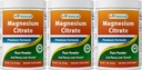 En İyi Doğal Magnezyum Citrate Toz 1 pound (1 LB (Pack of 3))