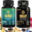 Boysea. Shilajit ve Sea Moss Sche - Sea Moss (7000 mg), Ashwagandha (2000 mg), Black Seed Oil (4000 mg), Ginger & Shilajit (9000 mg), Rhodiola Rosea (1000 mg) – 90 Count (1 Pack)