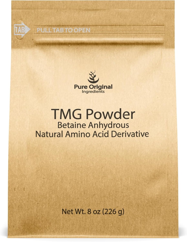 PURE ORIGINAL INGREDIENTS Tritileglycine, TMG Toz, Vegan, Gluten Free (8 Ounce)