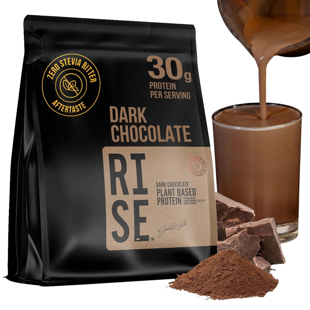 Plant-Based Protein Toz for Men and Women – 30g Complete Plant Protein ve 3g Leucine, Zero Bloat, Gurme Cocoa, Smooth Texture, Dark Chocolate, 15 Hizmetler