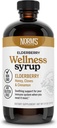 Norm's Farms Wellness Black Elder Syrup with Honey, Cinnamon & Cloves - ABD'de Made in USA, Natural Immune Support, No Alkol or Fillers, Gluten-Free, Non-GMO, Vegan, Pure Elder Juice Syrup - 8 Oz