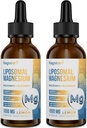Yüksek Güç Liposomal Magnezyum Drops, kolayca Absorbed Chelated Forms Magnezyum Bisglycinate ve Magnezyum Gluconate, 60ML Lemon Flavored Liquid Drops