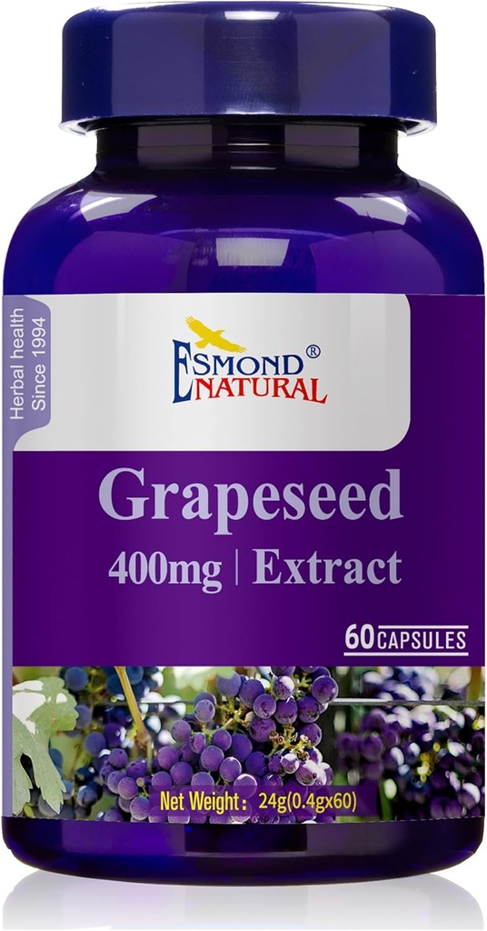 Grapeseed Extract (Antioxy Health) , GMP, Natural Product Assn Sertifikalı, ABD'de Yapılan - 400 mg, 60 Capsules
