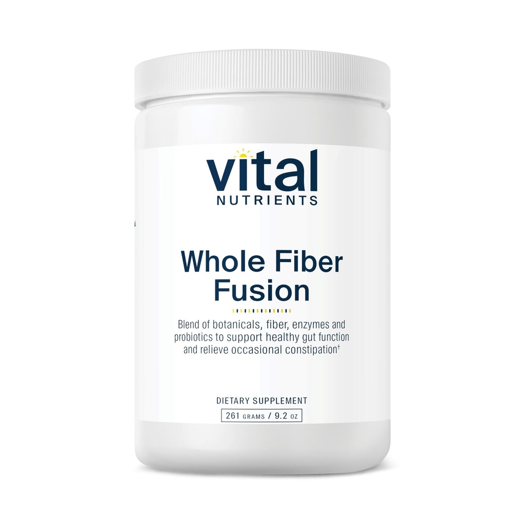 Vital Nutrients - Tüm Fiber Fusion Toz - Diyetsel Fiber Doğal Kaynağı - Vejetaryen - 261 Grams