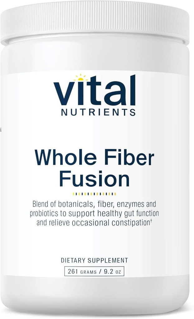 Vital Nutrients - Tüm Fiber Fusion Toz - Diyetsel Fiber Doğal Kaynağı - Vejetaryen - 261 Grams